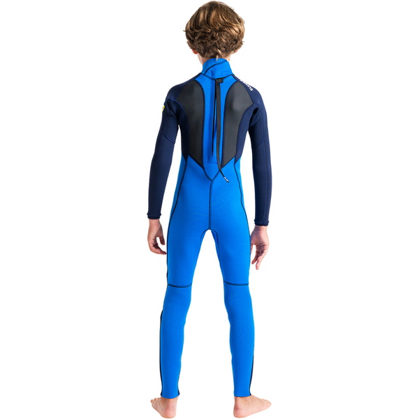 2026 C-Skins Junior Element 3/2mm Back Zip VÃ¥ddragt C-EL32STJ - Cyan / Slate / Multi